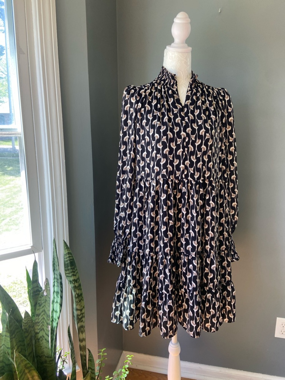 ME+EM Ginkgo Leaf Swing Dress - Picture 8 of 14
